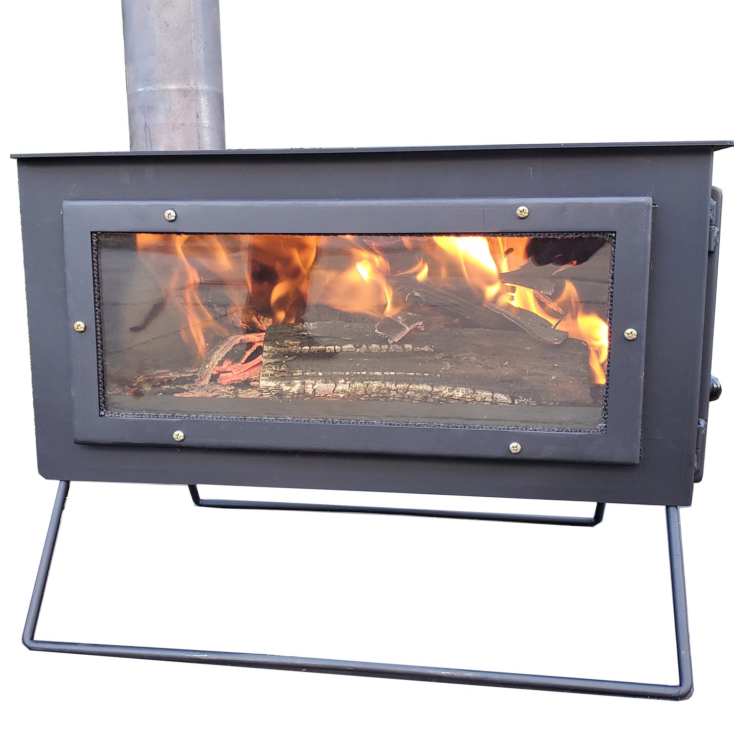 DELUX CAMPING STOVE WITH GLASS FIRE BOX