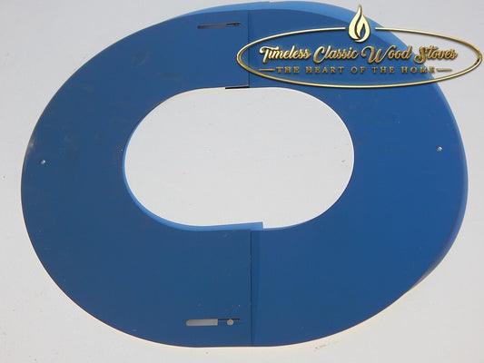 Stainless steel Ceiling ring 45 degrees flue wood stove heater Oval flat 4"- 12"