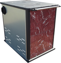 Majolica tiles look wood stove